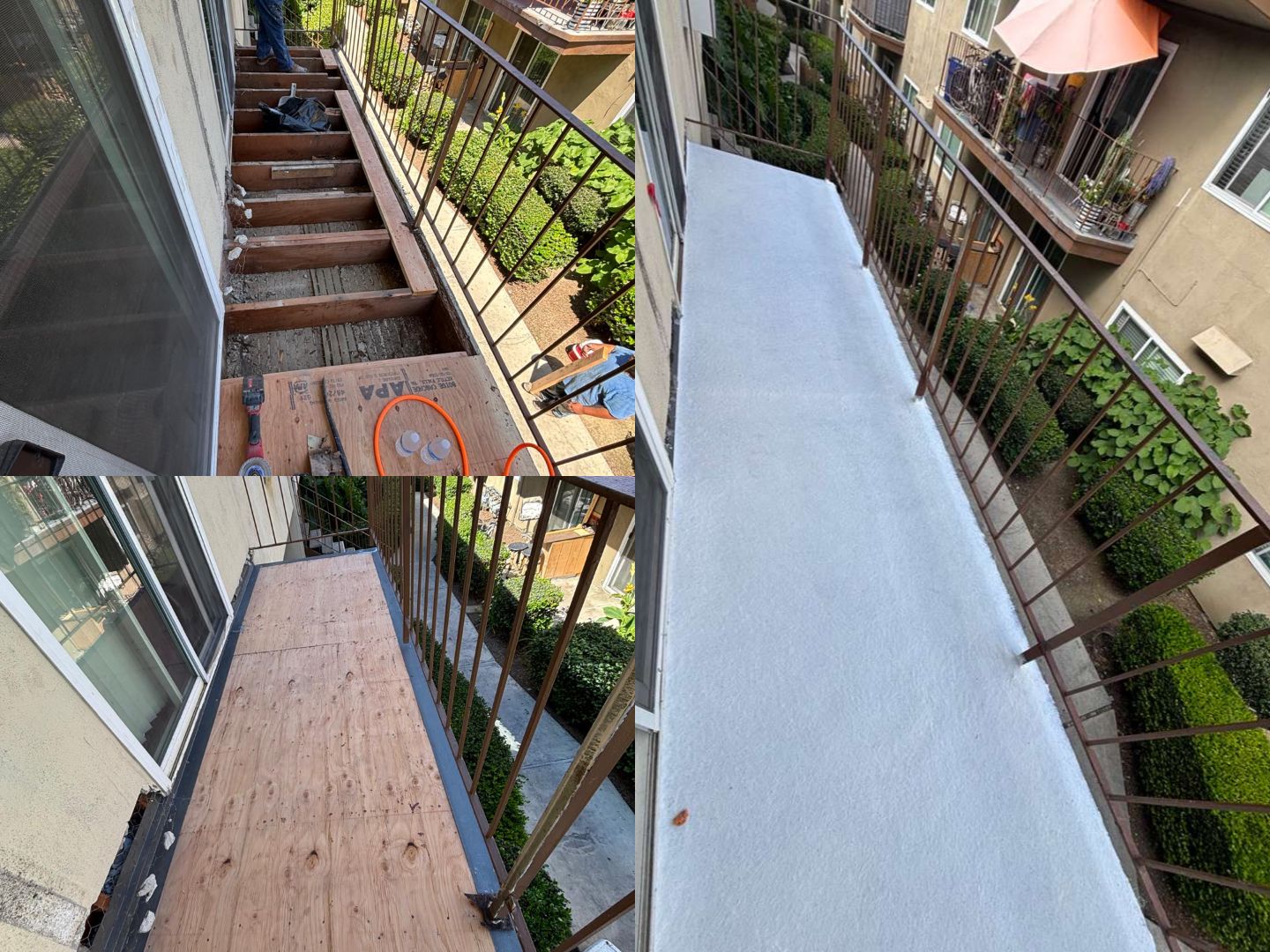Patio waterproofing and repair project in Los Angeles